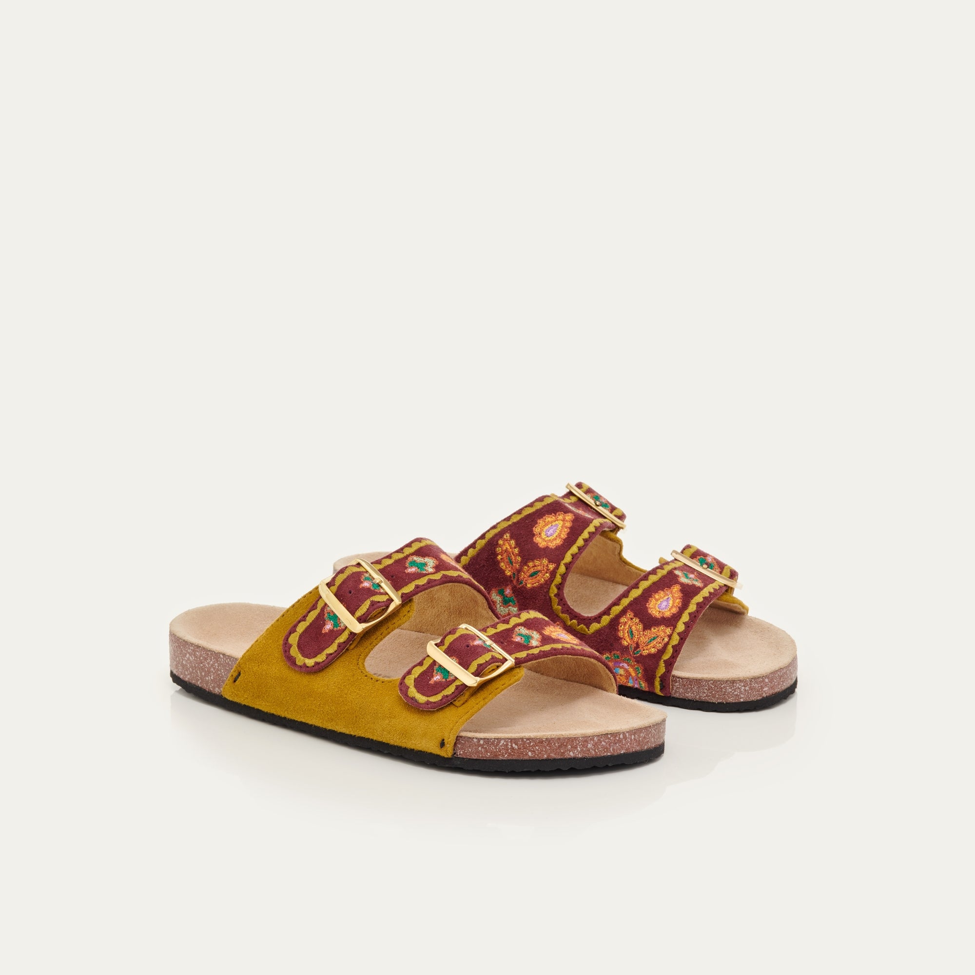 Odette Sandals Leather Purple Cashmere