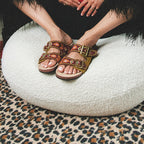 Odette Sandals Leather Purple Cashmere