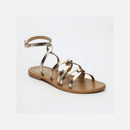 White Sun - Sandales Plates Viky - Or - Femme