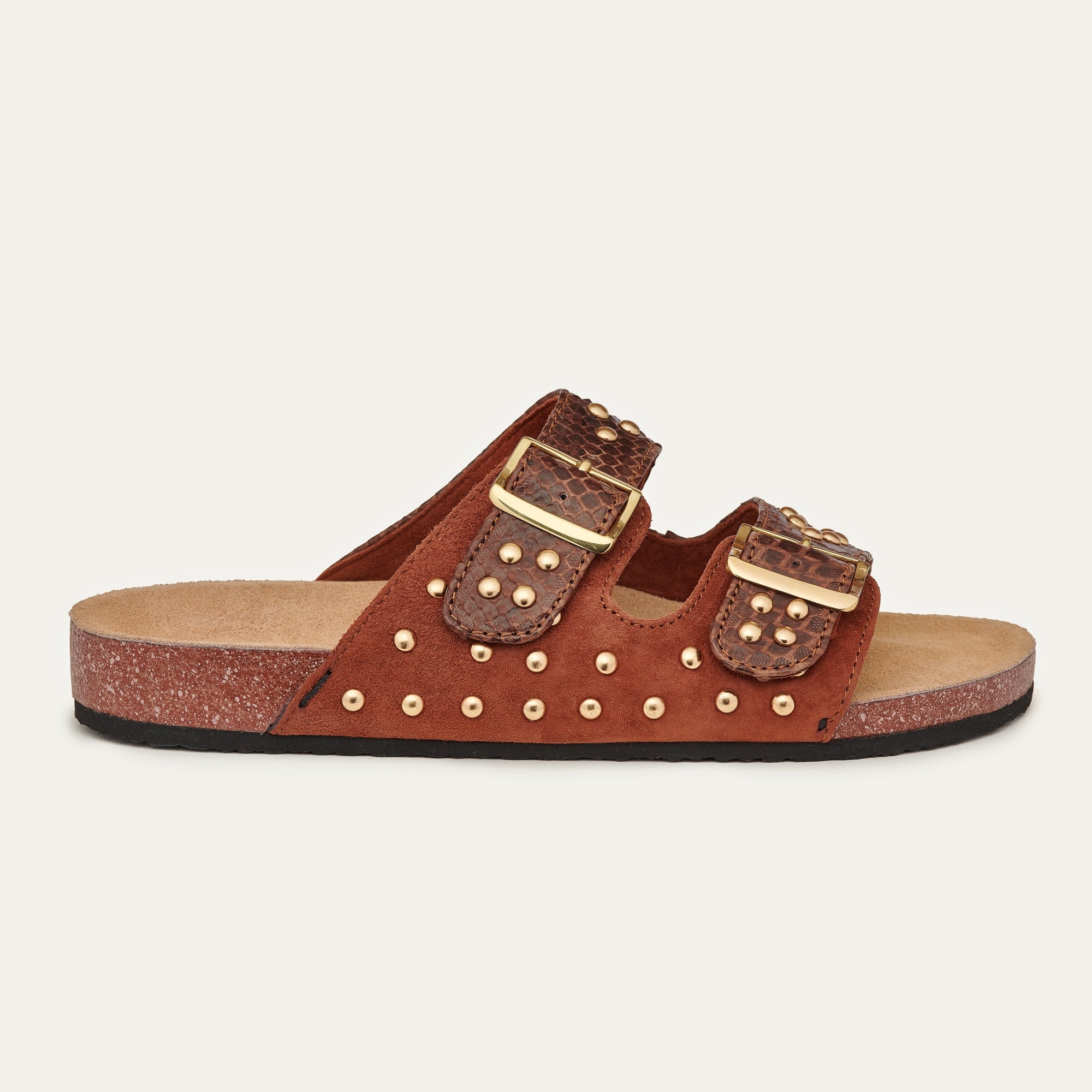 Sandalias Odette Choco Pitón