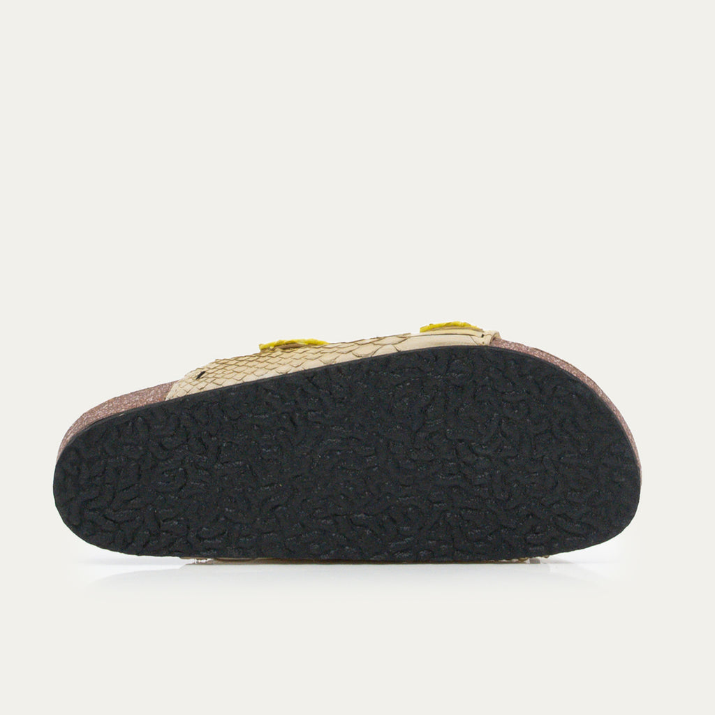Yellow Odette Python Sandals But