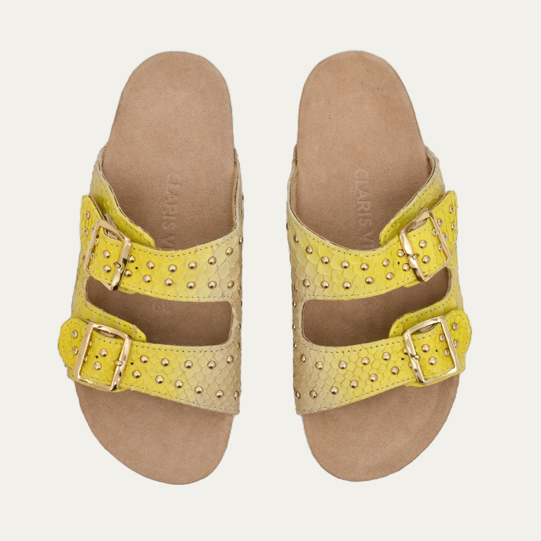 Yellow Odette Python Sandals But