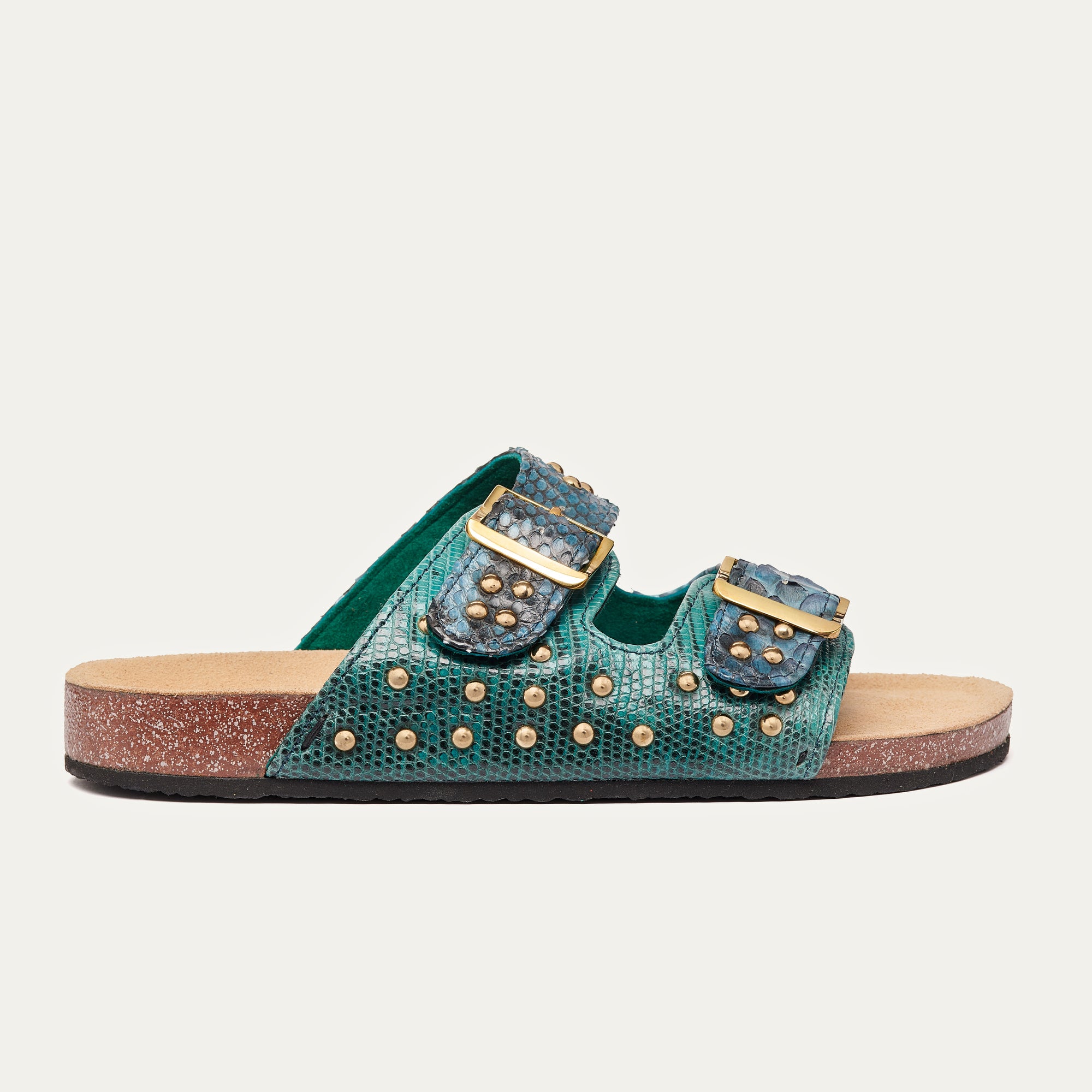 Odette Lagon Python Sandals
