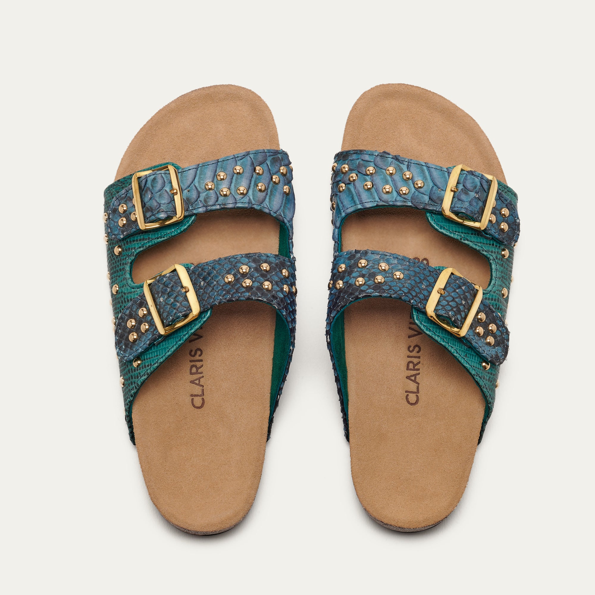 Odette Lagon Python Sandals