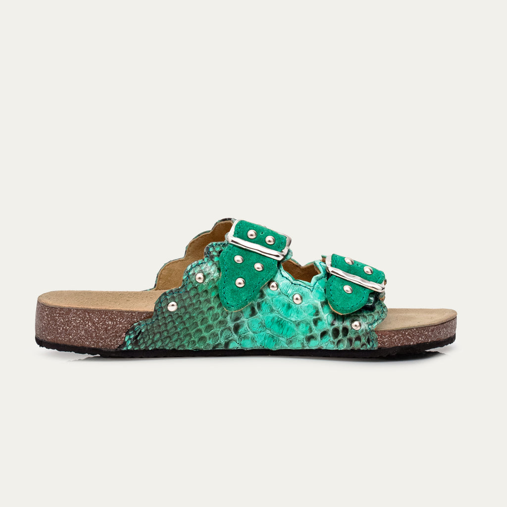 Odette Tulum Python Sandals