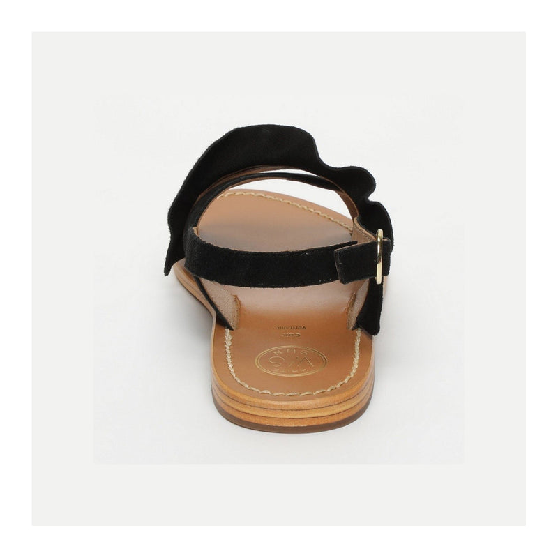 White Sun - Lilly Sandals - Suede Black - Black
