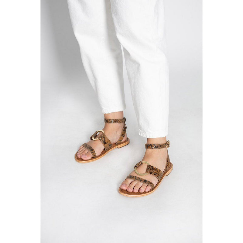 White Sun - Lubiana Trendy Sandals - Snake Tan - Women's