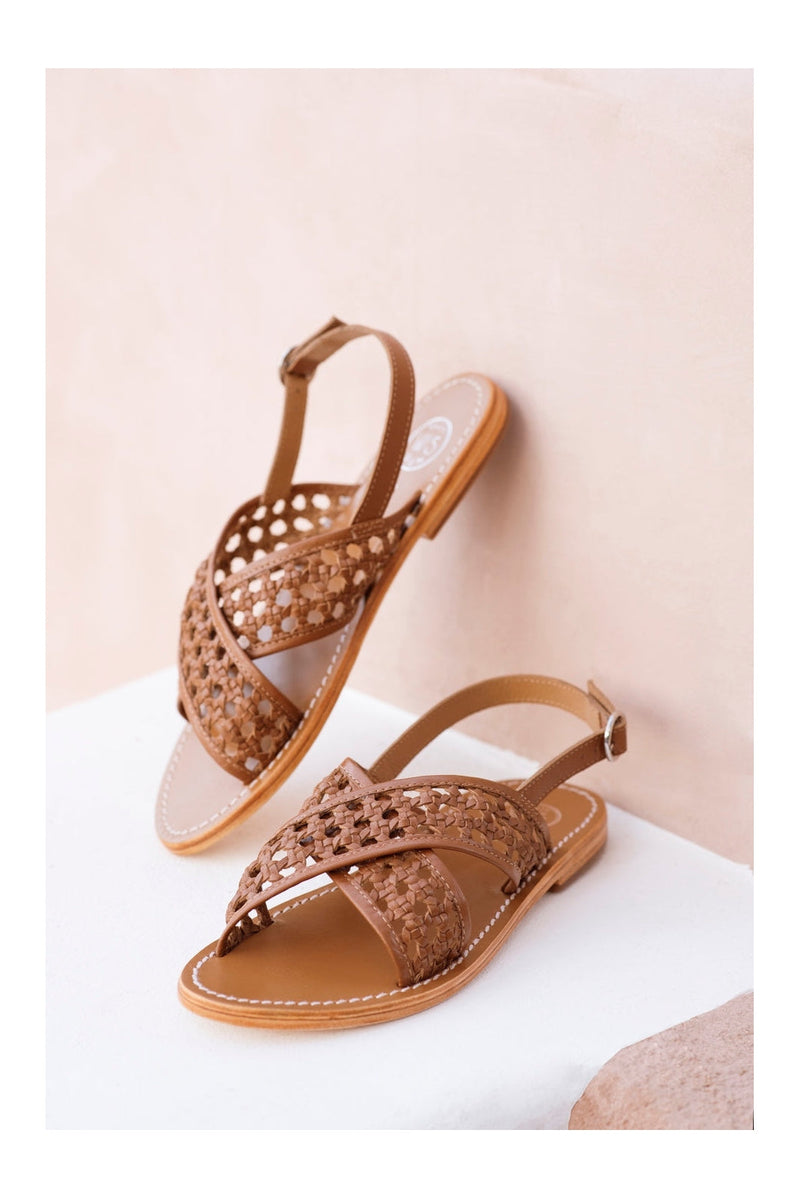 Sol Blanco - Sandalias Baishakh - Cuero De Cabra Camel - Camel
