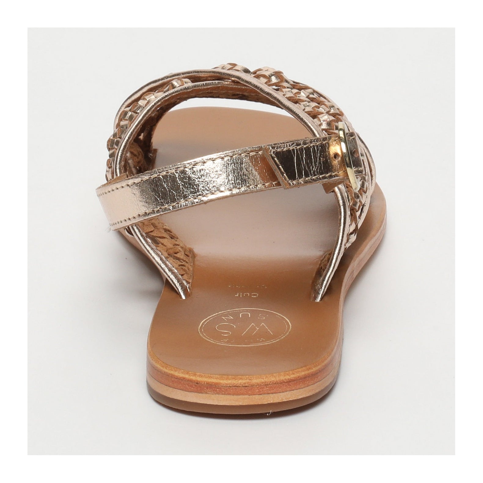 White Sun - Sandales Baishakh - Gold Goat Leather - Gold