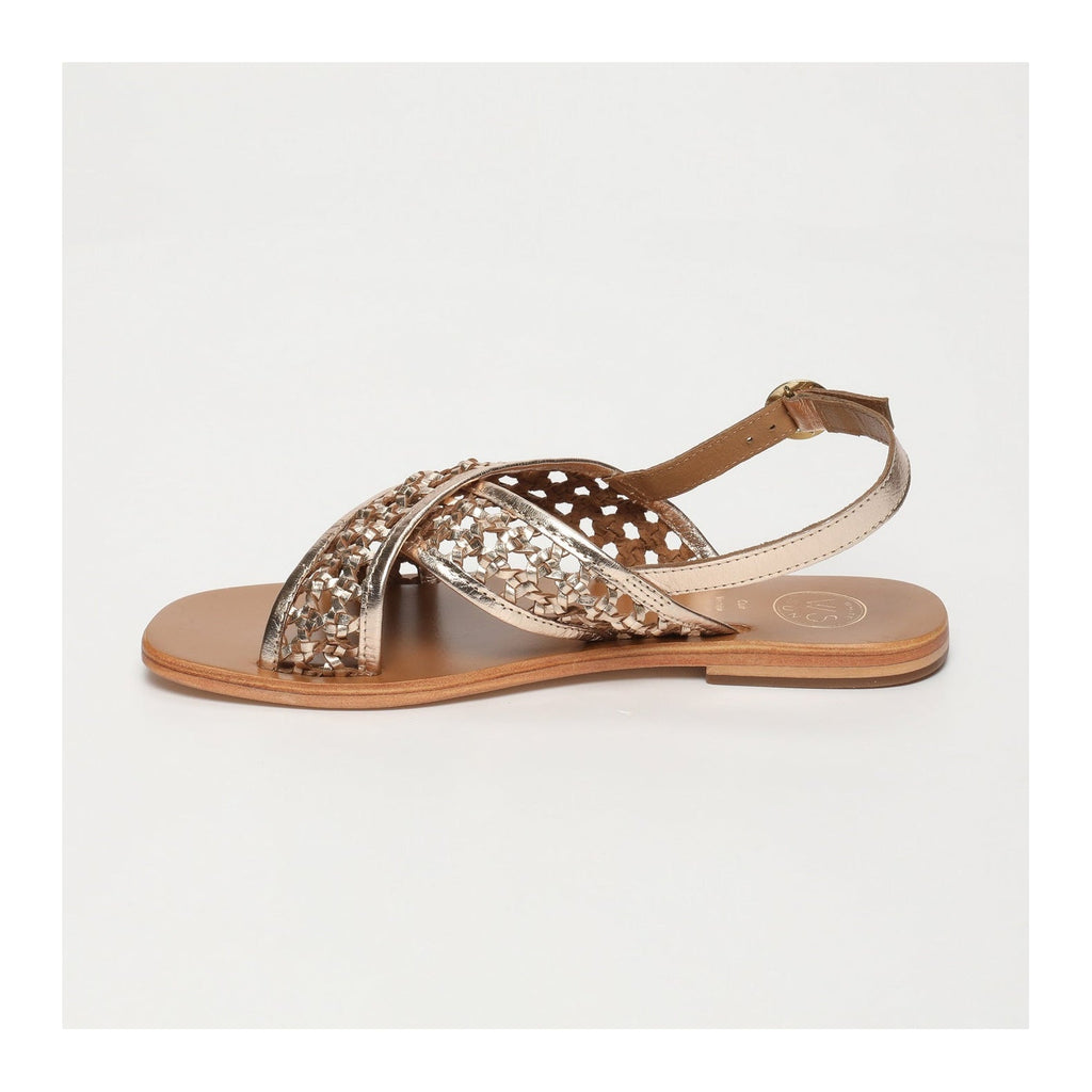 White Sun - Sandales Baishakh - Gold Goat Leather - Gold