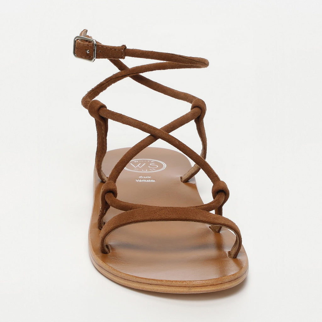 White Sun - Sandalias Taylee - Ante de cabra camel - Camel