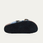Sandalias Odette de tela vaquera con patchwork