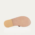 Suede Calfskin and Cobra Sandals Violet Red Burgundy