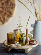 Sanga - Tray With Votive Holders - Natural - Glass