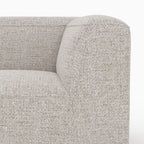 Hestia - Canapé Modulable En Tissu Beige 3 Places Avec Pouf