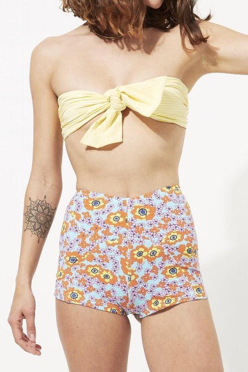 Stone Swim Shorts - Orange Flowers