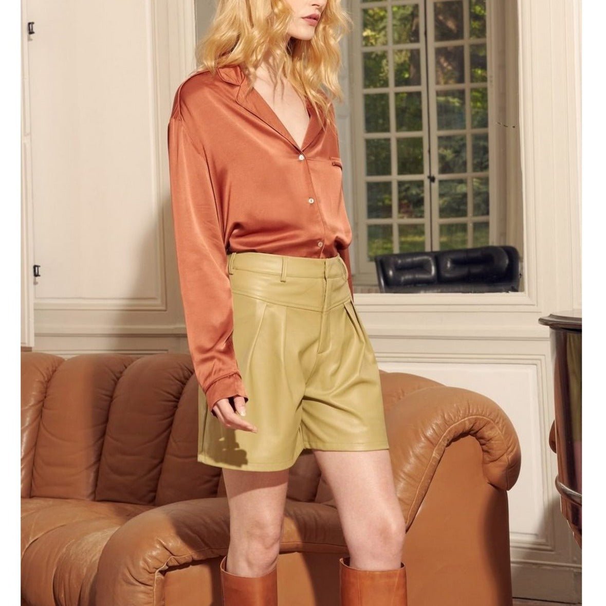Pantalón corto Sakho Rock - Oliva militar - Mujer