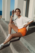Rhythm - Elle Ribbed Bike Shorts - Citrus - Women