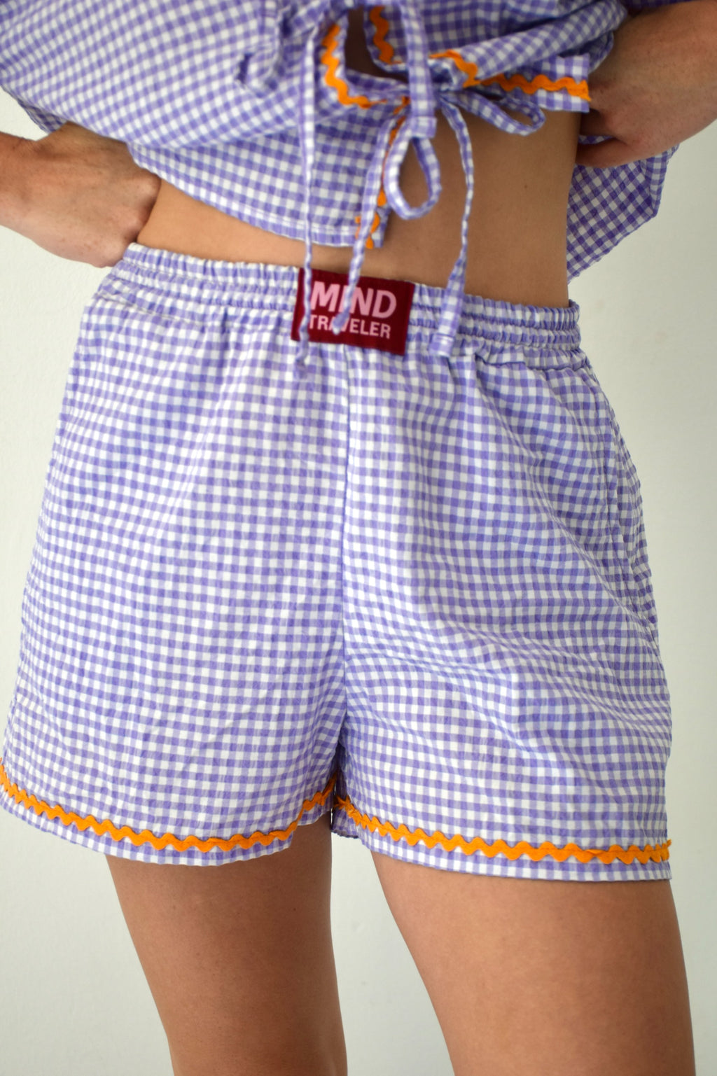 Pantalón Corto Marta Vichy Lavanda