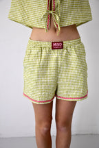 Marta Gingham Blouse Green