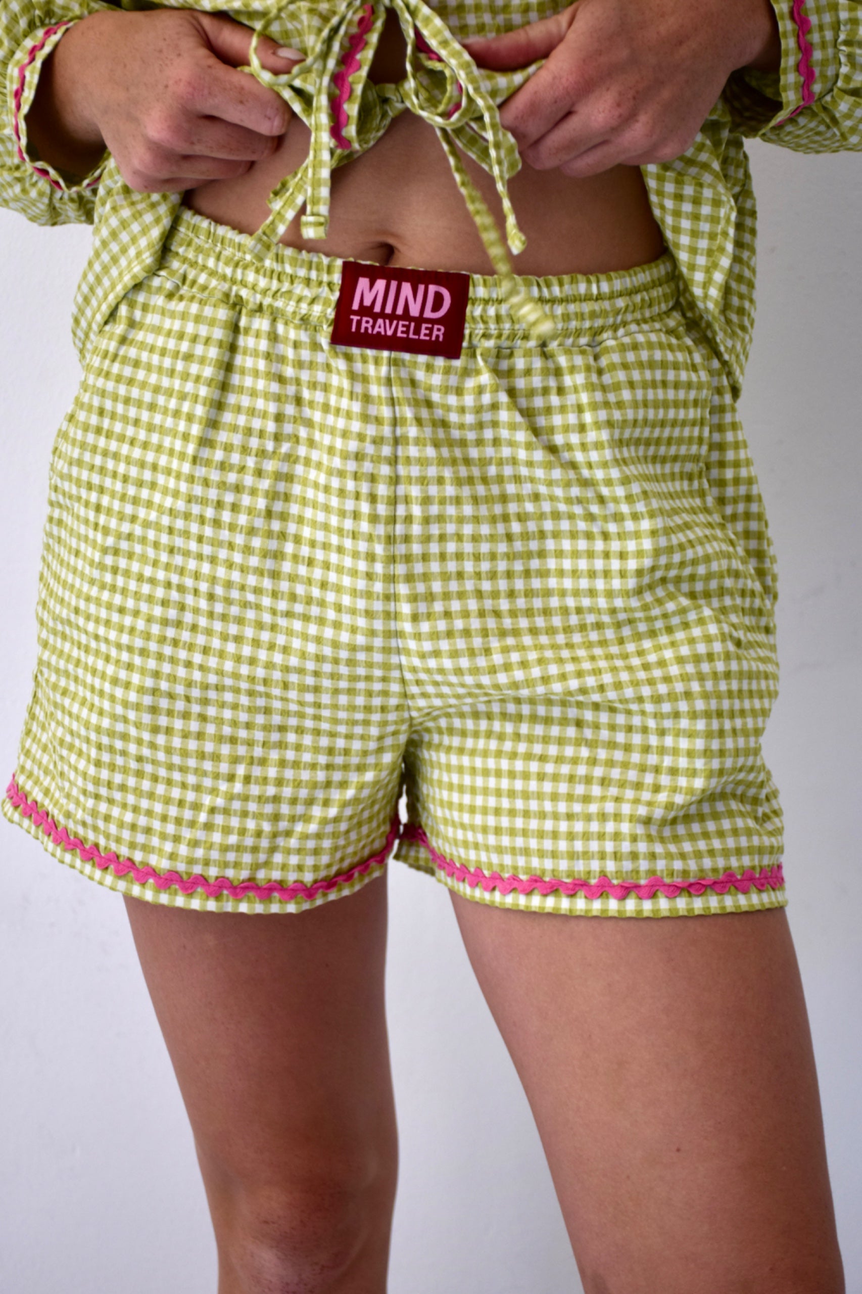 Pantalón Corto Vichy Marta Verde