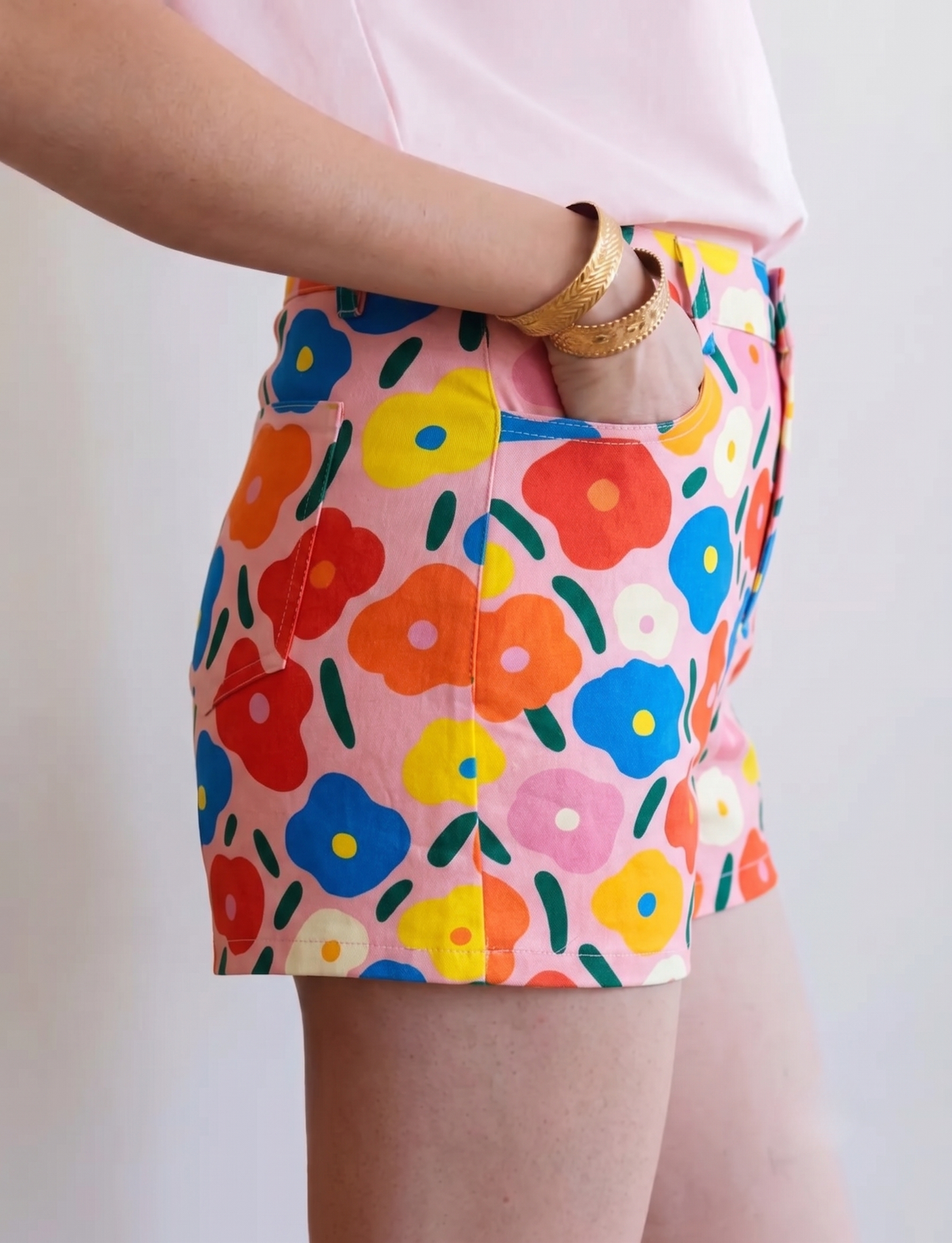 Mehrfarbige Geblümte Shorts Kevy