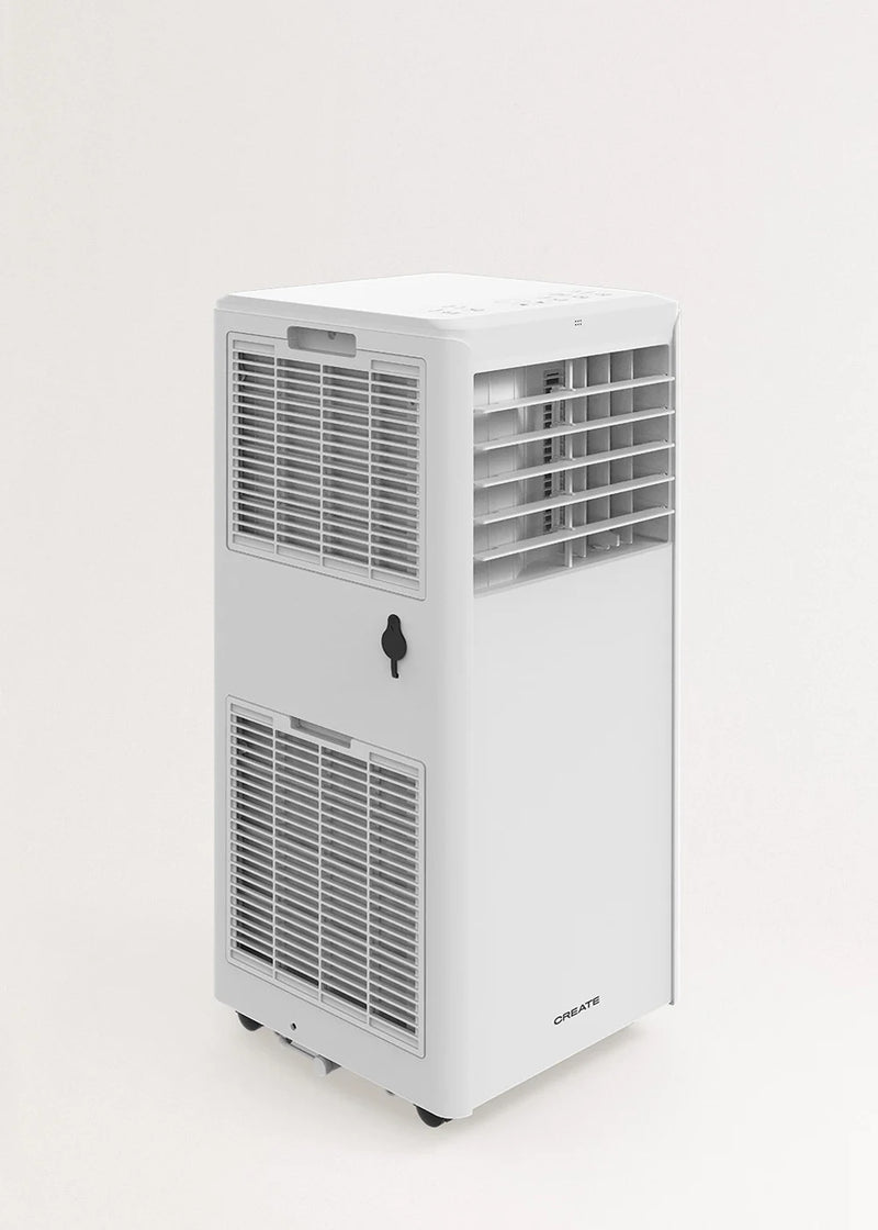 Silkair 5000 - Climatiseur Portable 3 En 1 5000 BTU Avec Déshumidificateur 27 L/jour - Avec Kit D’extraction Pour Fenêtre Coulissante & Oscillo-battante - Blanc Cassé