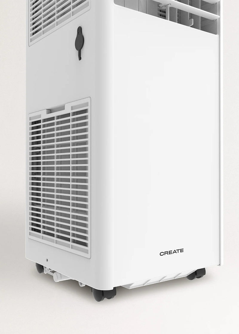 Silkair 5000 - Climatiseur Portable 3 En 1 5000 BTU Avec Déshumidificateur 27 L/jour - Avec Kit D’extraction Pour Fenêtre Coulissante & Oscillo-battante - Blanc Cassé