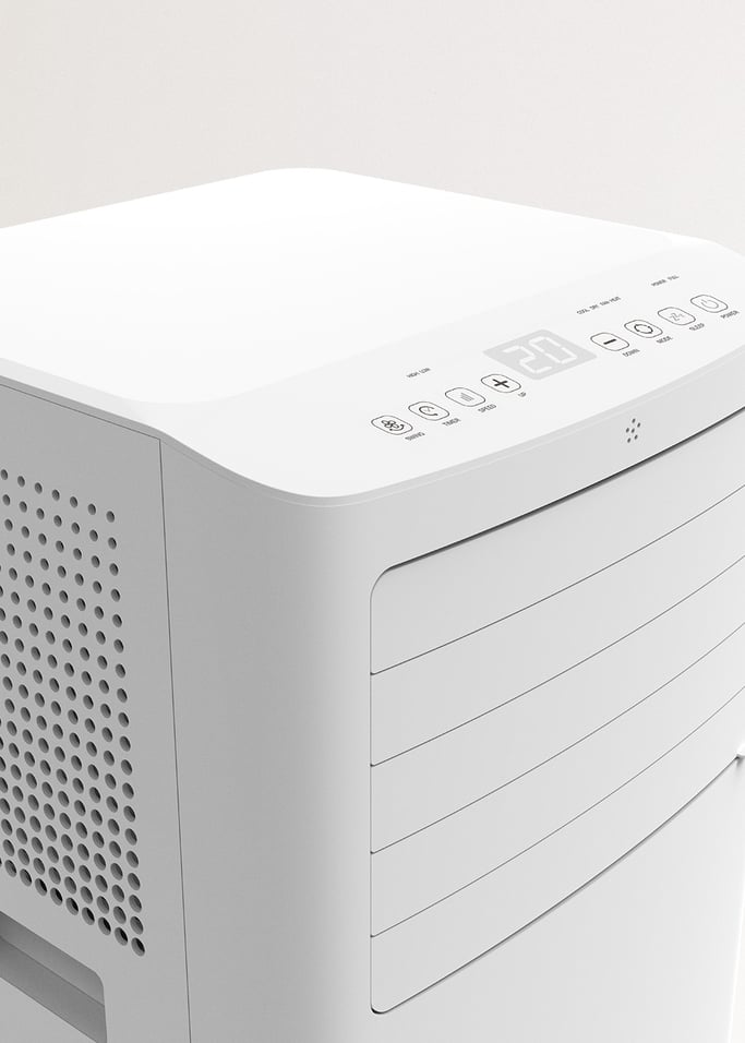 Silkair Dual Connect 12000 - Climatiseur Portable 4 En 1 WiFi 12000 BTU Avec Pompe À Chaleur - Avec Kit D’extraction Pour Fenêtre Coulissante - Blanc Cassé