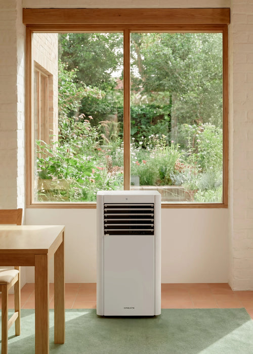 Silkair Dual Connect 9000 - 4-in-1 WiFi 9000 BTU Portable Air Conditioner with Heat Pump - With Sliding Window Extraction Kit - Off-White