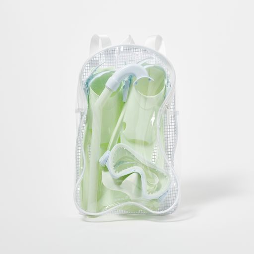 Palmes + Masque + Tuba Marble - Vert
