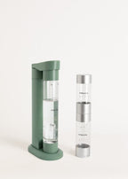 Soda Maker Studio - Machine À Eau Gazeuse + Bouteille 1L + Double Bouteille (500Ml + 350Ml) - Vert Sauge