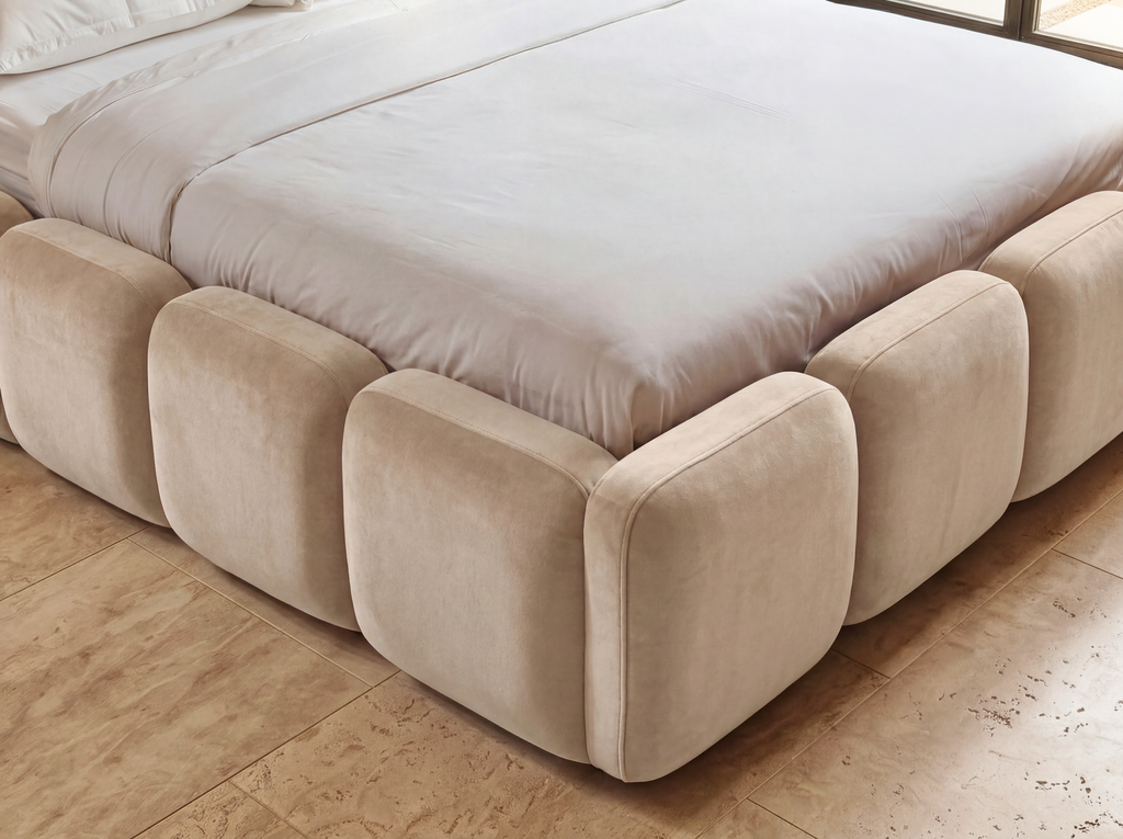 Sora - Cama con arcón - Terciopelo