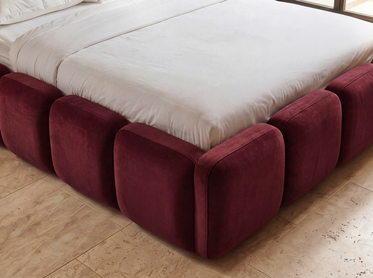 Sora - Cama con arcón - Terciopelo