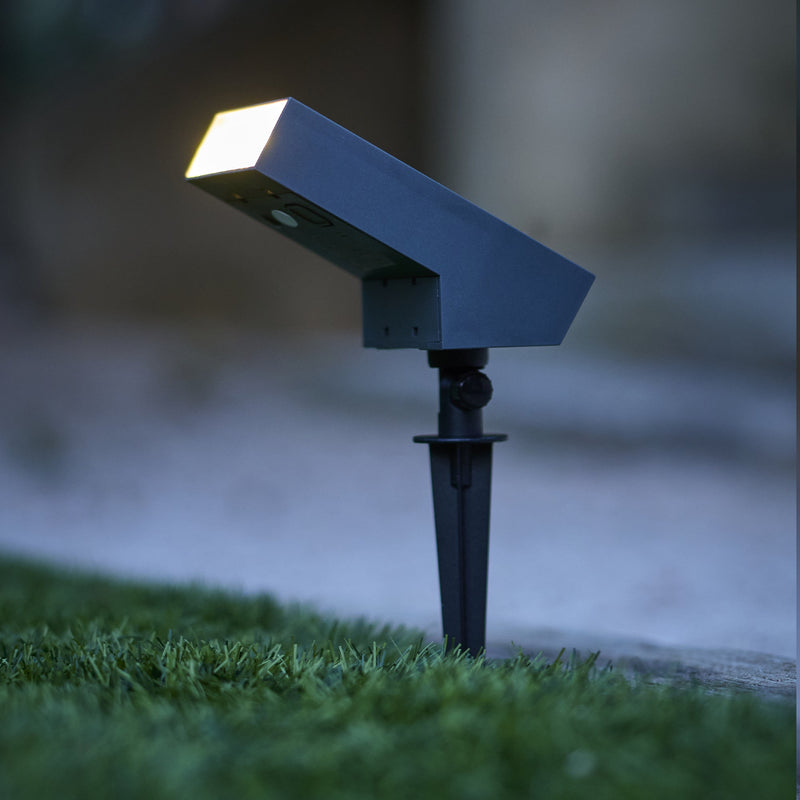 Soltek - Foco solar - Aluminio - Negro
