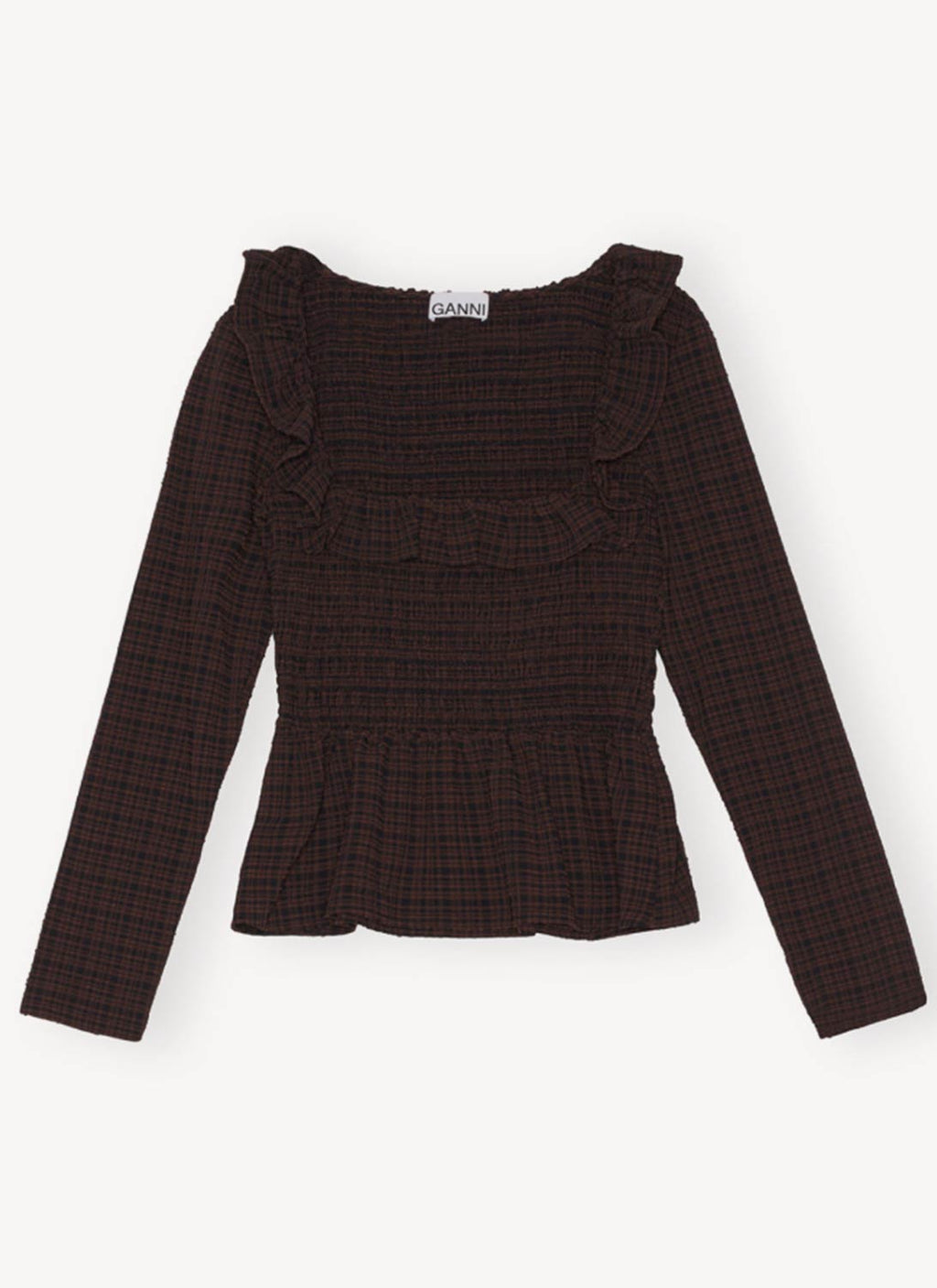 Ganni - Blouse - Marron - Femme