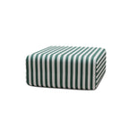 Puf Modular - Tela Exterior a Rayas - Blanco y Verde Oscuro
