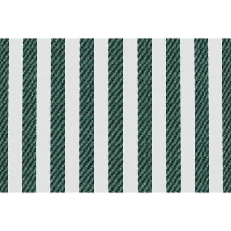 Puf Modular - Tela Exterior Rayas - Blanco y Verde Oscuro