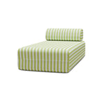 Meridiana Modular - Tejido Exterior A Rayas - Blanco Y Verde Anís