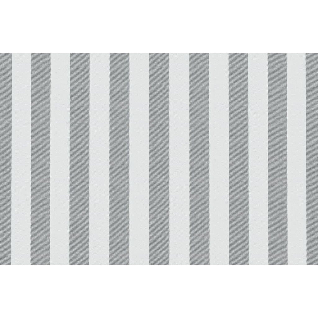 3-Seater Modular Sofa - Striped Outdoor Fabric - White and Grey