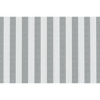 3-Seater Modular Sofa - Striped Outdoor Fabric - White and Grey