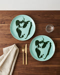 Feast - Lot De 2 Assiettes - L - Grès - Azur Poivron Vert