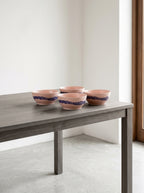Feast - Lot De 4 Bols - S - Grès - Rose Stripes Bleu
