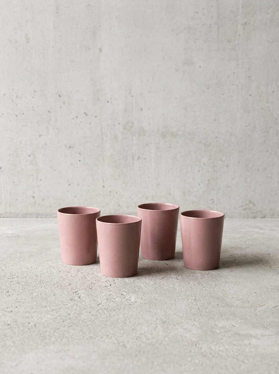 Feast - Lot De 4 Tasses À Thé - Grès - Rose