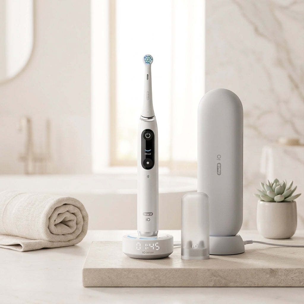 Oral-B Io10 Brosse À Dents Électrique Avec Etui De Voyage Chargeur - Blanc