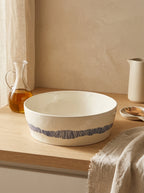 Feast - Salad Bowl - White Blue Stripes - Ottolenghi