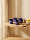 Feast - 4 Espresso Cups - Dark Blue White - Ottolenghi