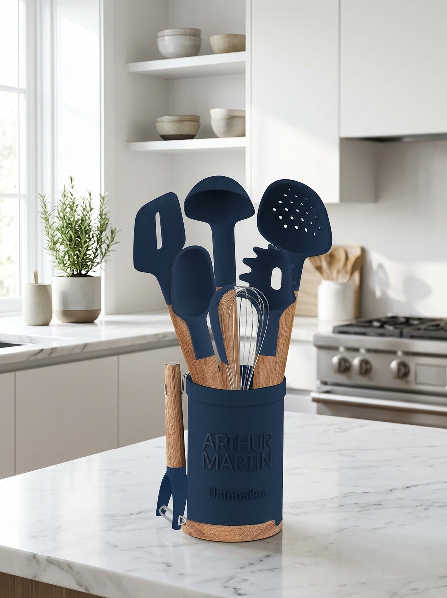 Juego de utensilios de cocina de 9 piezas - Azul