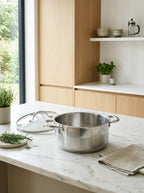 Marmite 32cm - Couvercle En Verre - Acier Inoxydable - Inox