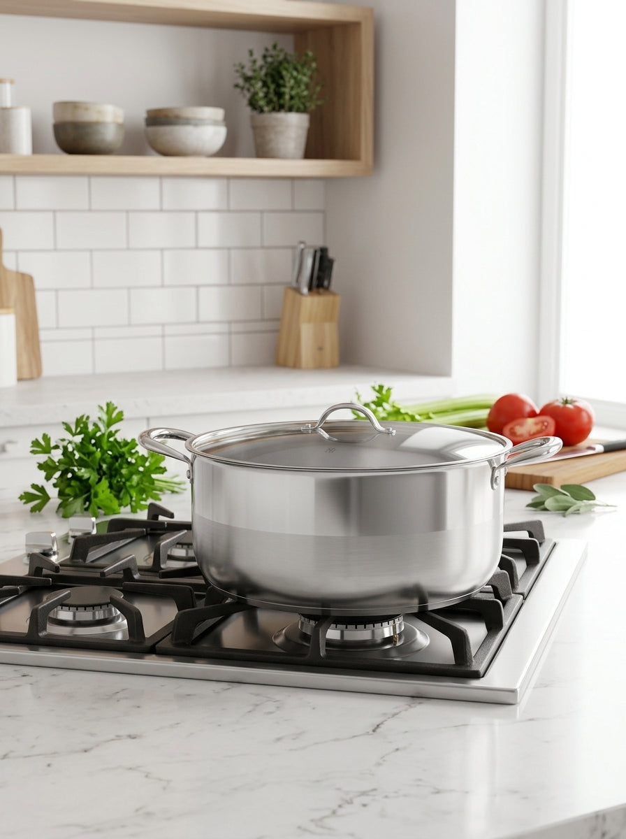 Saltire 32cm With Lid - Stainless Steel - Stainless steel